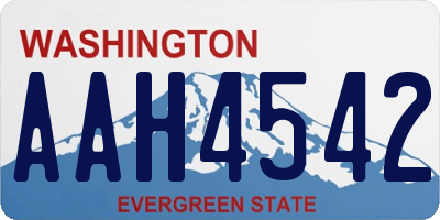 WA license plate AAH4542