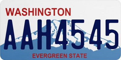 WA license plate AAH4545