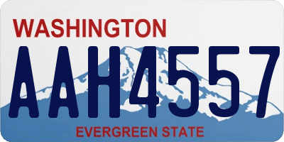 WA license plate AAH4557