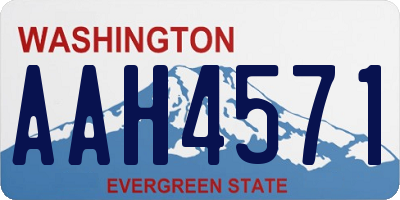 WA license plate AAH4571