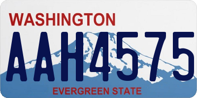 WA license plate AAH4575