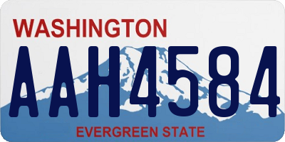 WA license plate AAH4584