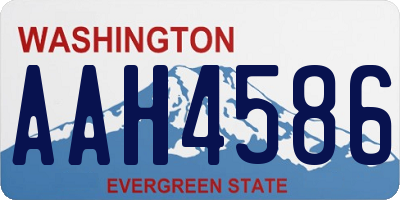 WA license plate AAH4586