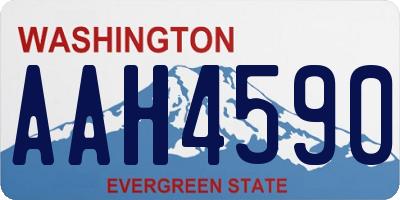 WA license plate AAH4590