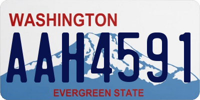 WA license plate AAH4591