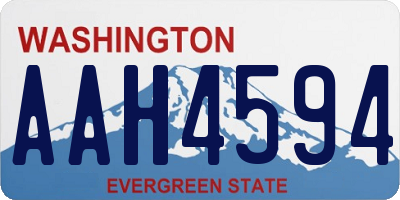 WA license plate AAH4594