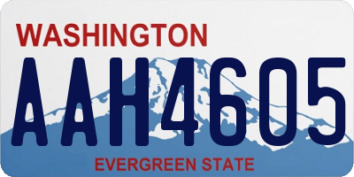 WA license plate AAH4605