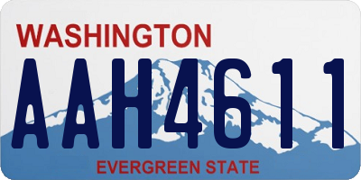 WA license plate AAH4611