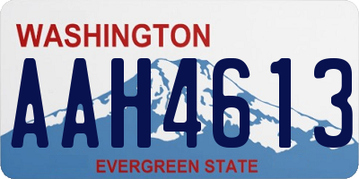 WA license plate AAH4613