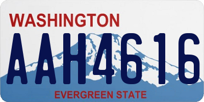 WA license plate AAH4616