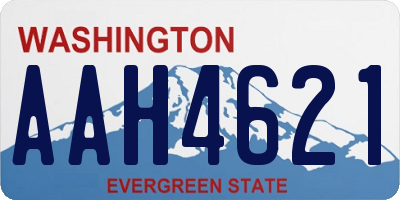 WA license plate AAH4621