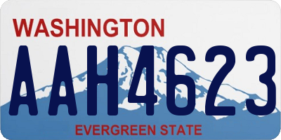 WA license plate AAH4623