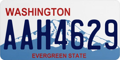 WA license plate AAH4629