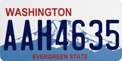 WA license plate AAH4635