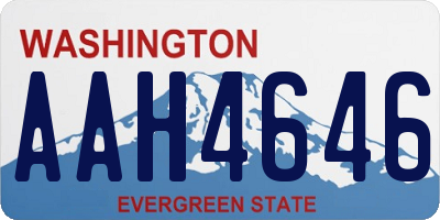 WA license plate AAH4646