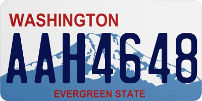 WA license plate AAH4648