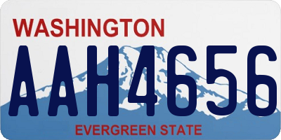 WA license plate AAH4656