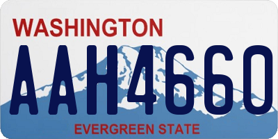 WA license plate AAH4660