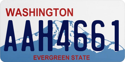 WA license plate AAH4661