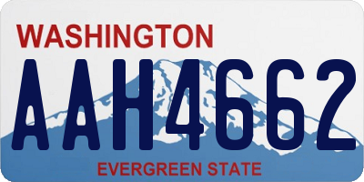 WA license plate AAH4662