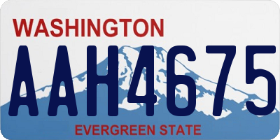 WA license plate AAH4675