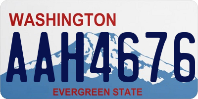 WA license plate AAH4676