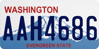 WA license plate AAH4686
