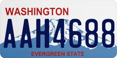 WA license plate AAH4688