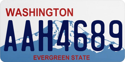 WA license plate AAH4689