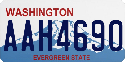 WA license plate AAH4690