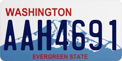 WA license plate AAH4691