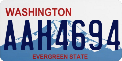 WA license plate AAH4694