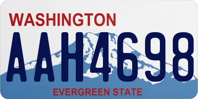 WA license plate AAH4698