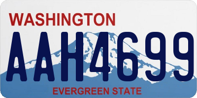 WA license plate AAH4699