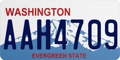 WA license plate AAH4709