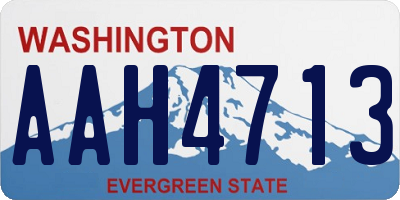 WA license plate AAH4713