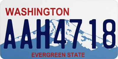 WA license plate AAH4718