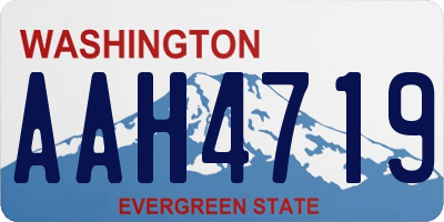 WA license plate AAH4719