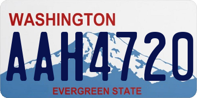 WA license plate AAH4720