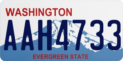 WA license plate AAH4733