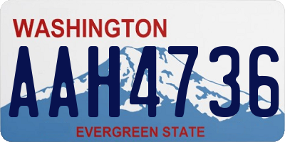 WA license plate AAH4736