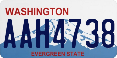 WA license plate AAH4738
