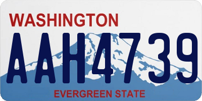 WA license plate AAH4739
