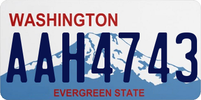 WA license plate AAH4743