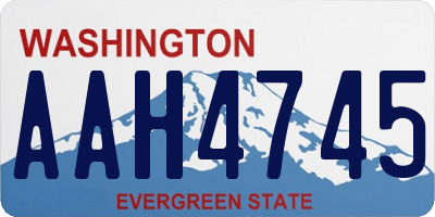 WA license plate AAH4745