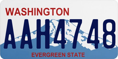 WA license plate AAH4748