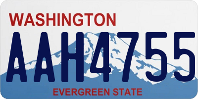 WA license plate AAH4755