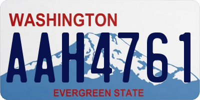WA license plate AAH4761