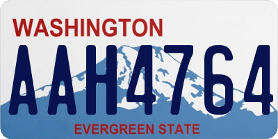 WA license plate AAH4764