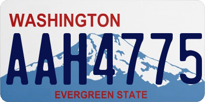 WA license plate AAH4775